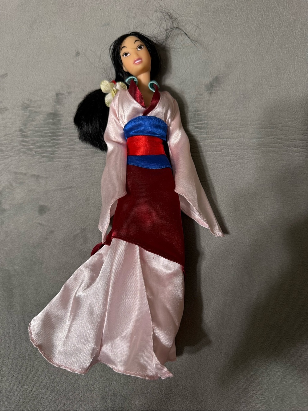 Disney Mulan Mattel Doll in Traditional Outfit Pink Red Blue